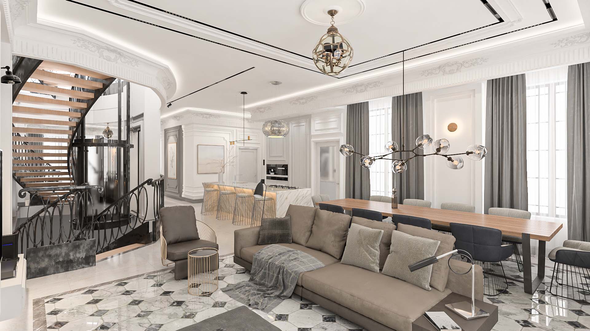 Villa Classic Interior Design Architecture Residential