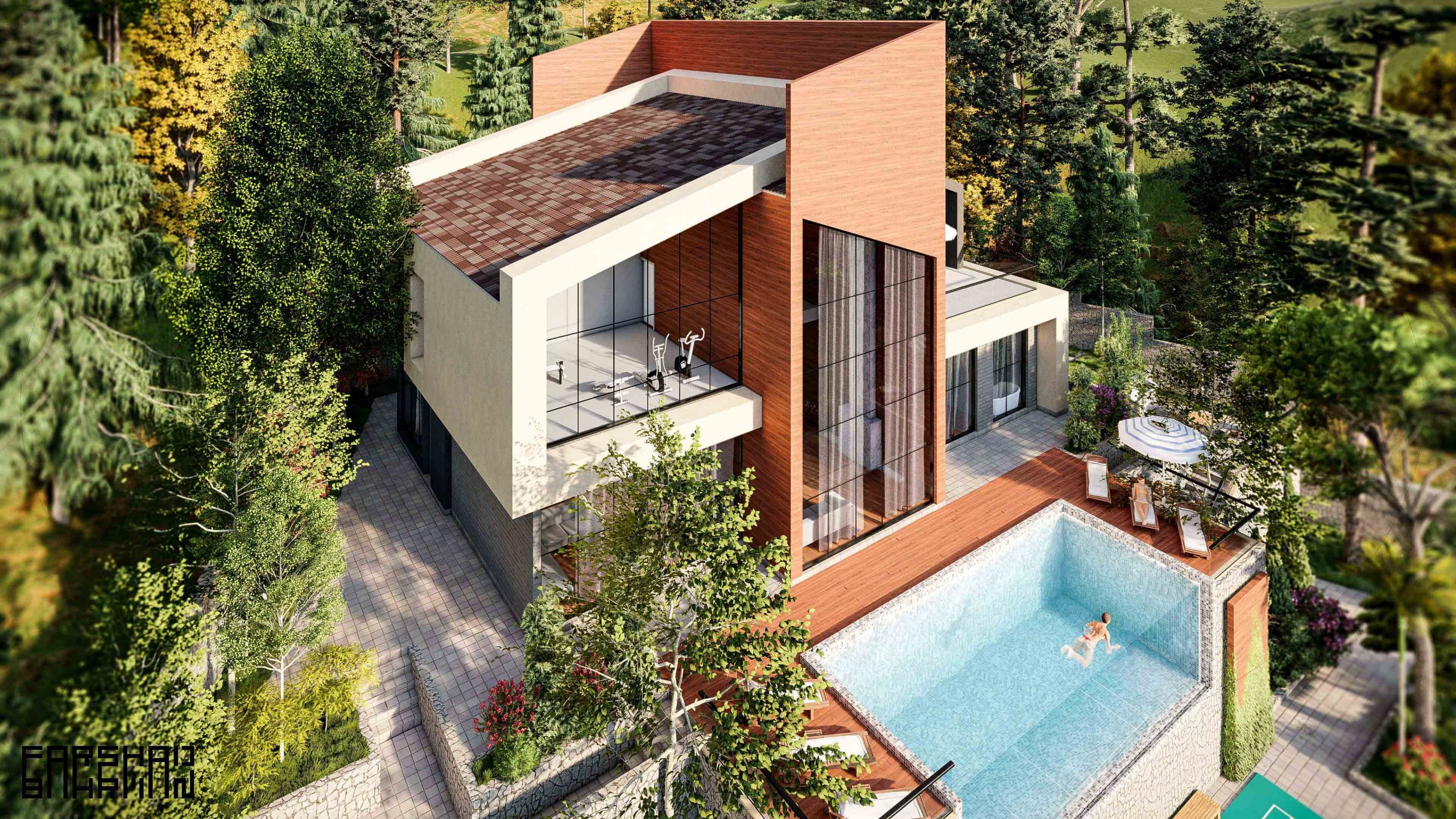 villa apartment landscape design architecture