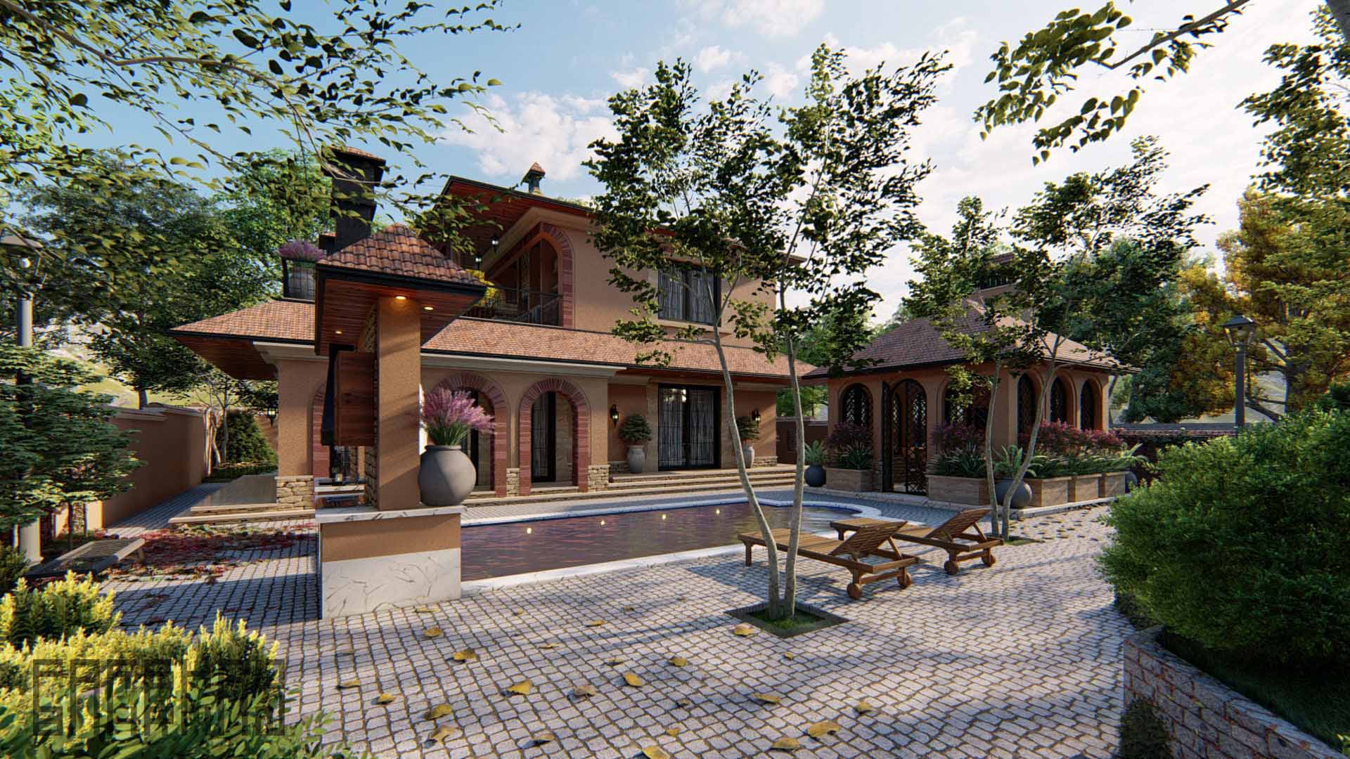 classic villa architecture design