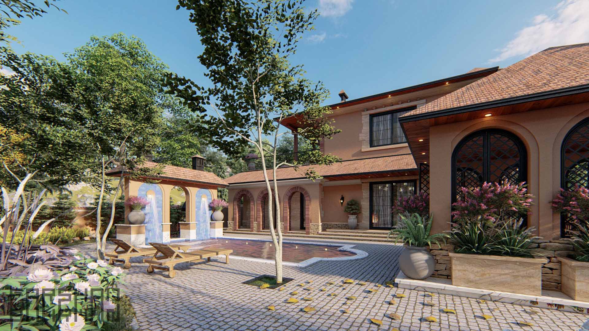 classic villa architecture design