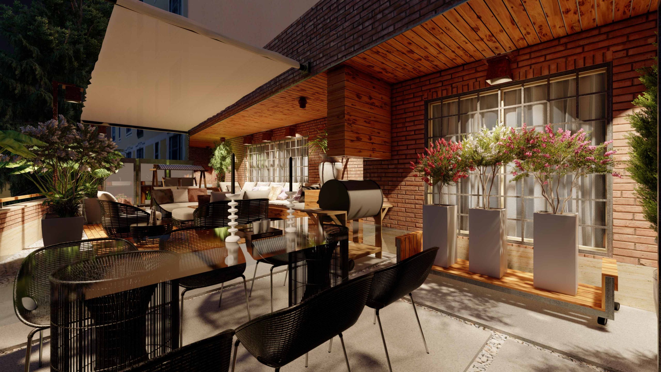 Facade Design architecture  terrace