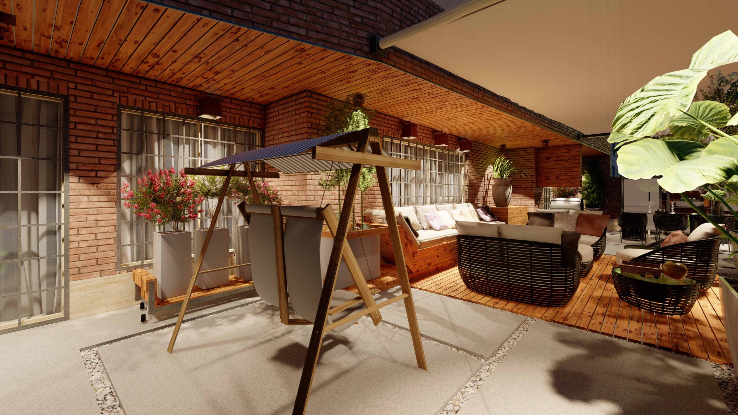 Facade Design architecture  terrace