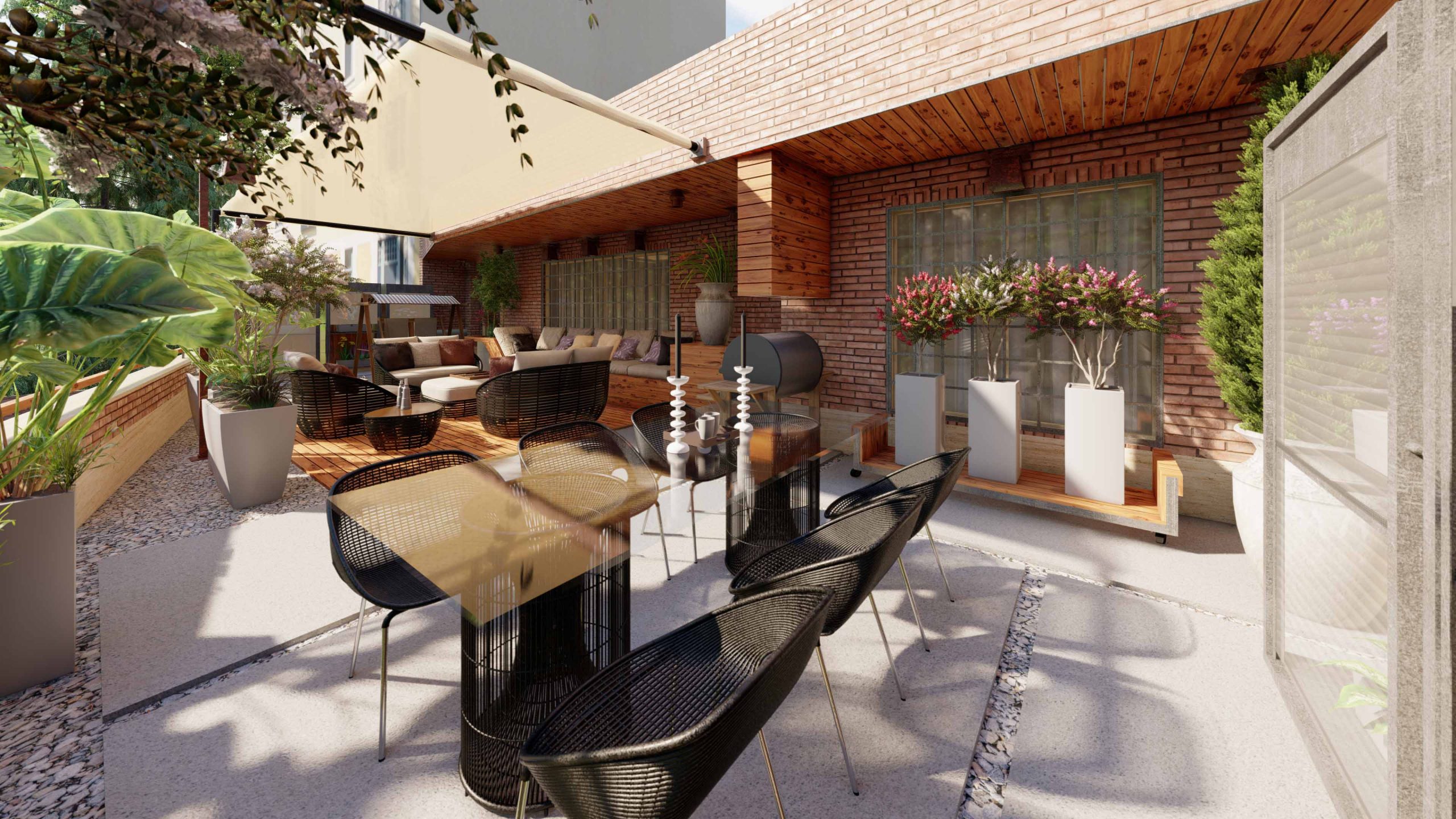 Facade Design architecture  terrace