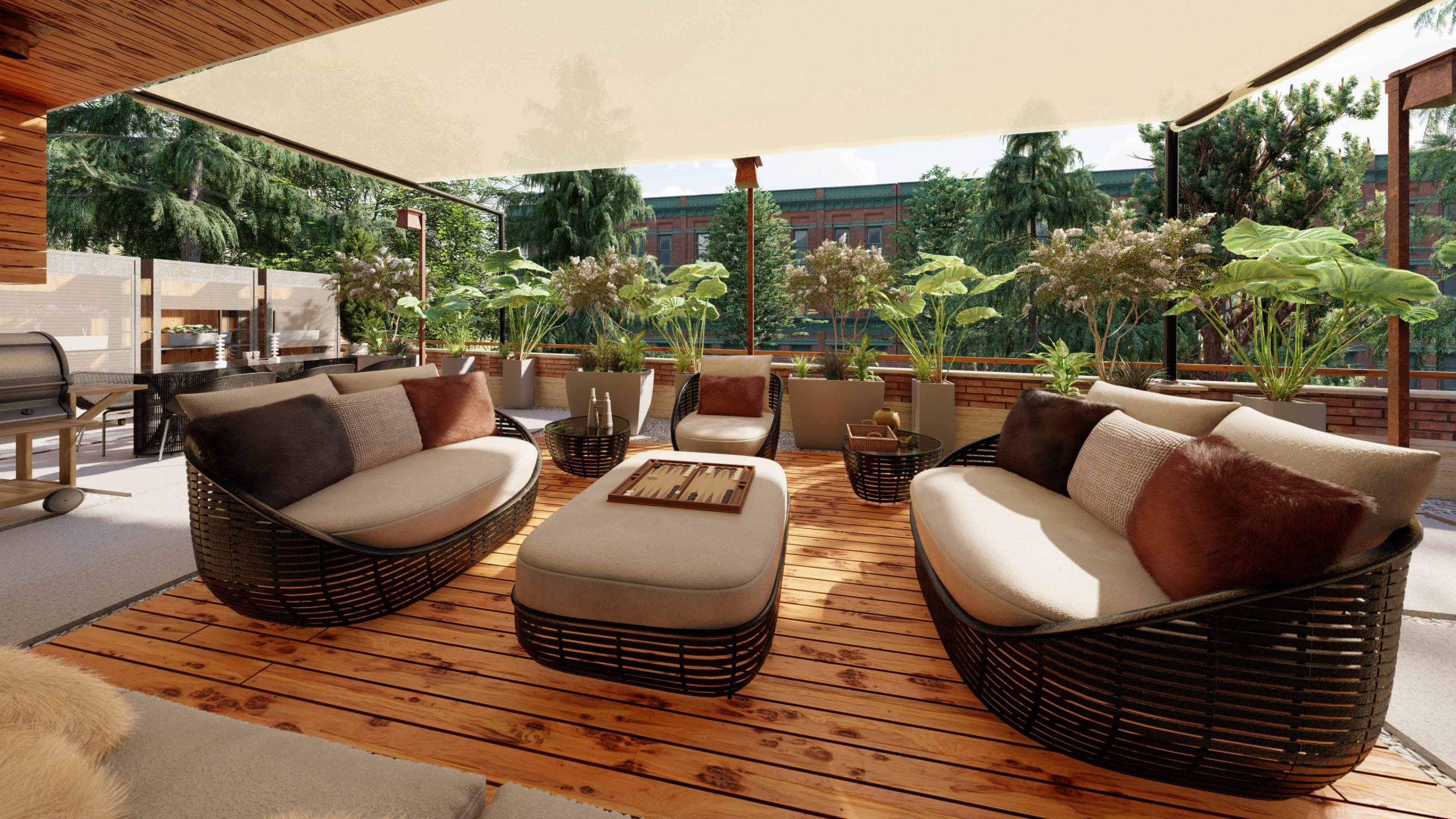 Facade Design architecture  terrace