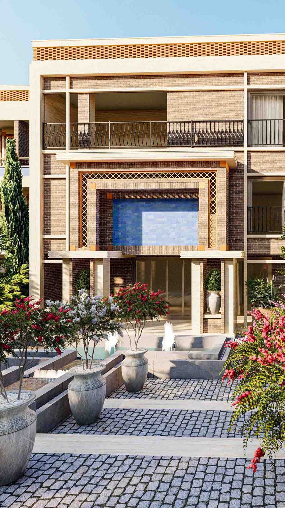 traditional persian pahlavi architecture facade design