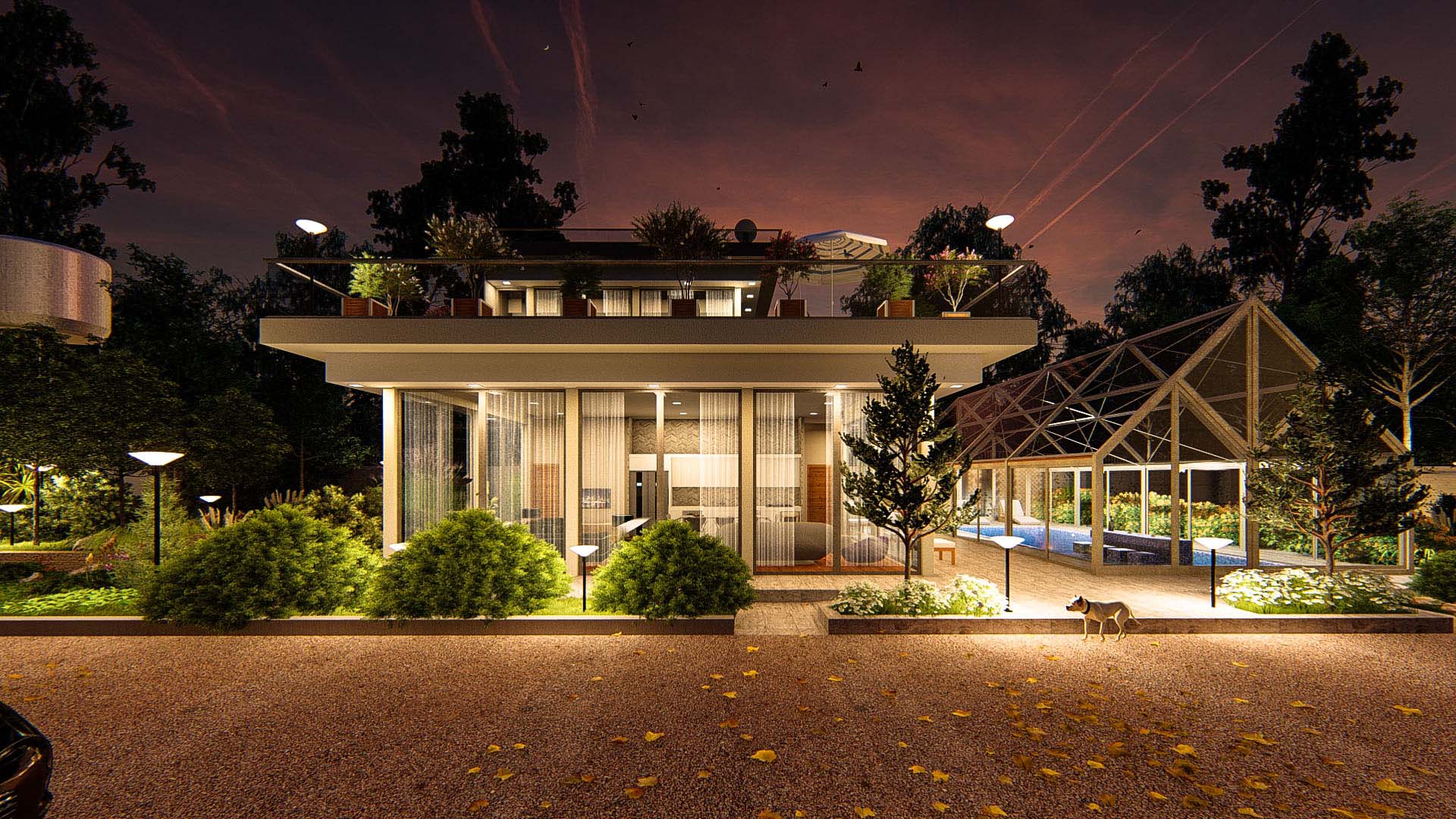 villa landscape design architecture exterior 