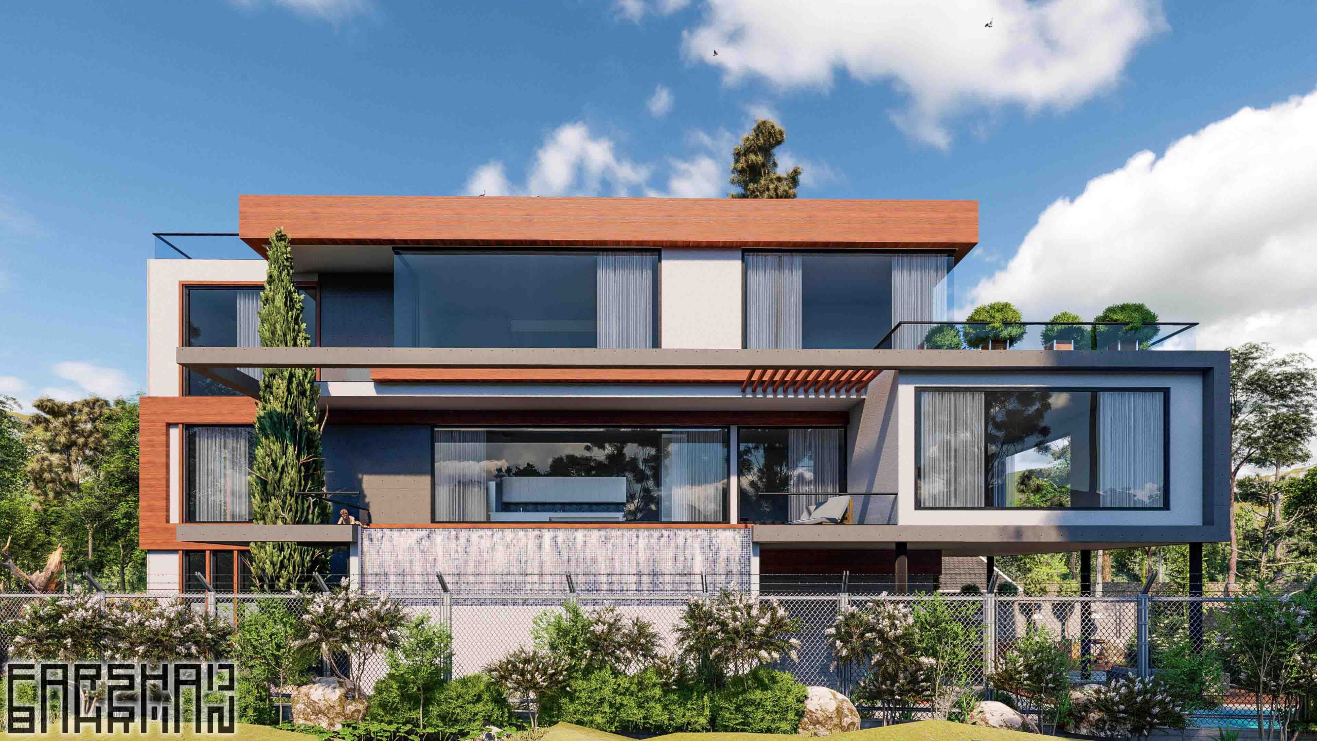 villa apartment landscape design architecture