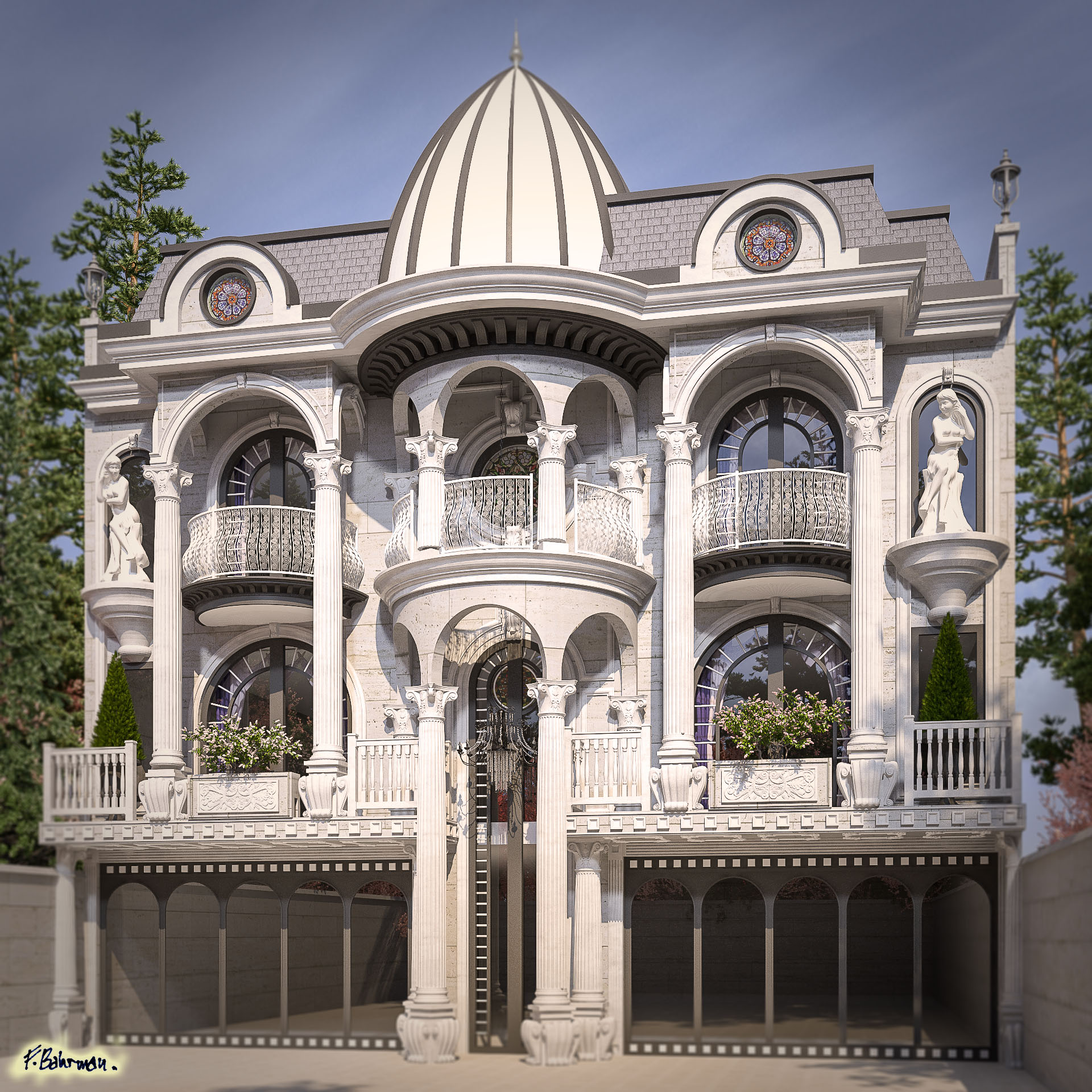 classic facade exterior architecture design apartment 