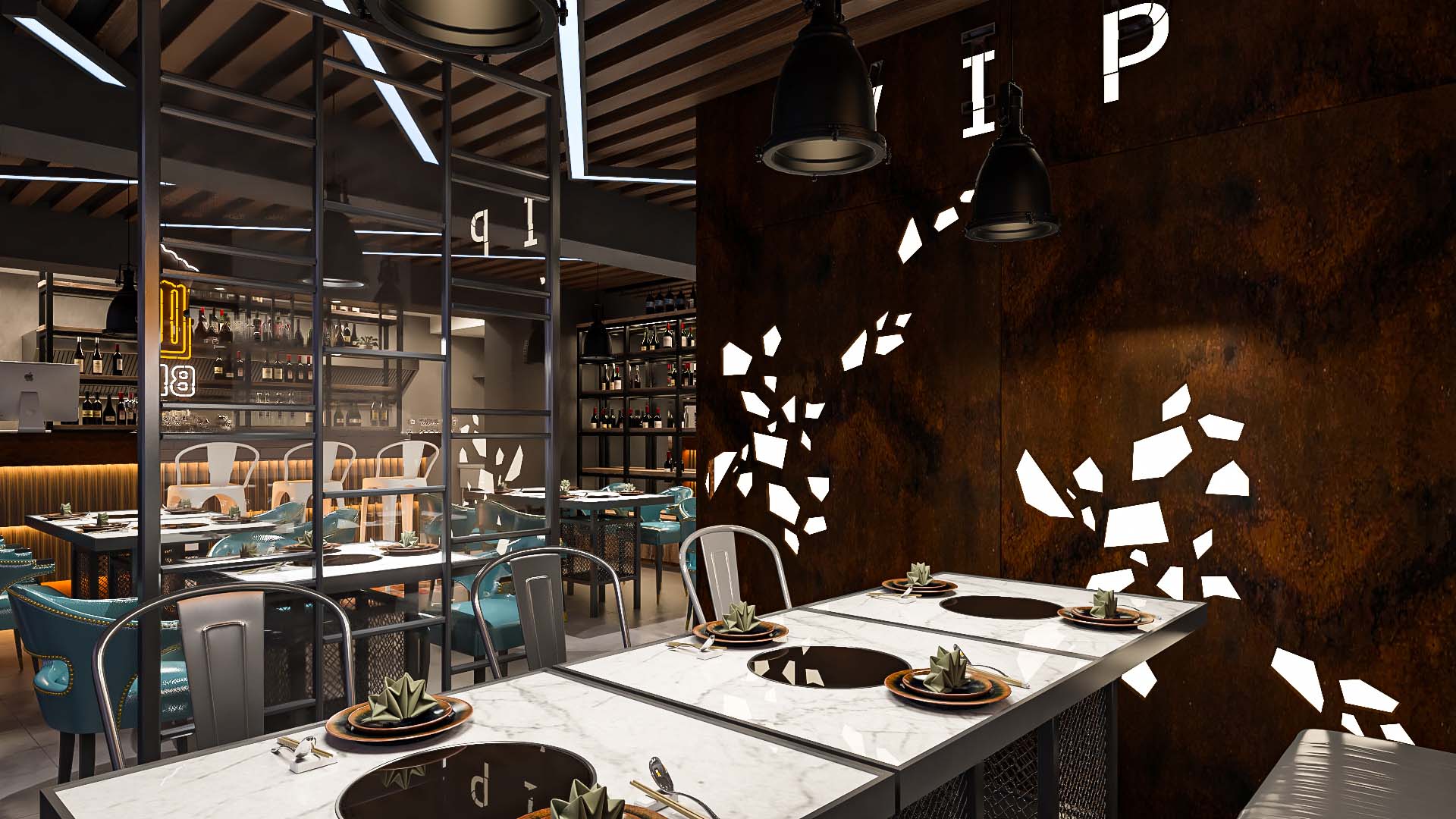 Commercial Cafe Interior Design Architecture Bar