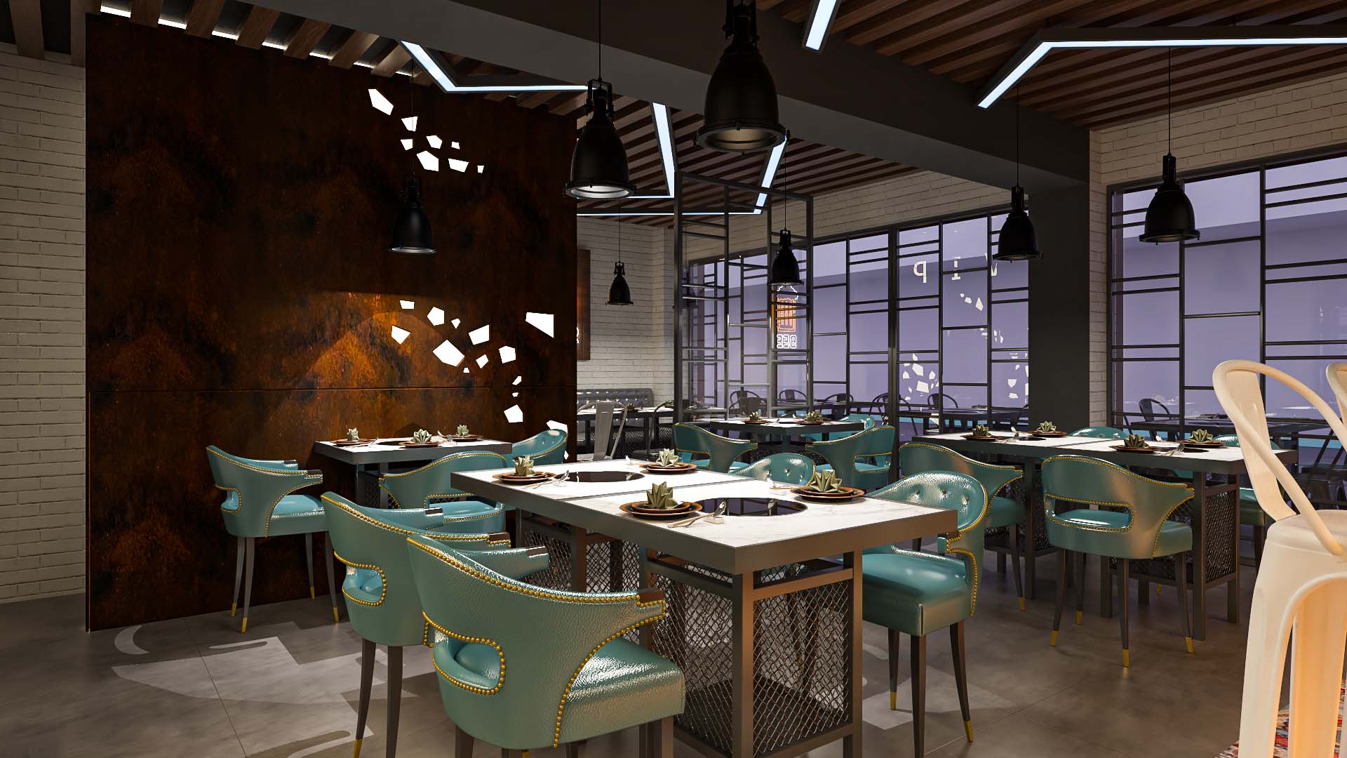 Commercial Cafe Interior Design Architecture Bar
