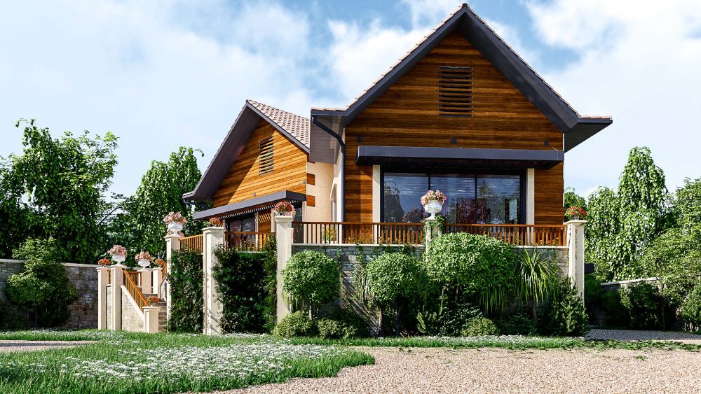villa exterior interior cottage architecture design