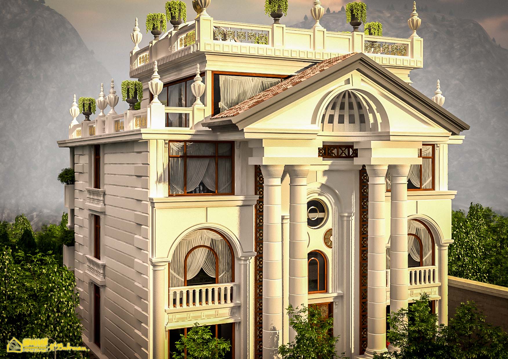 classic villa apartment exterior design architecture
