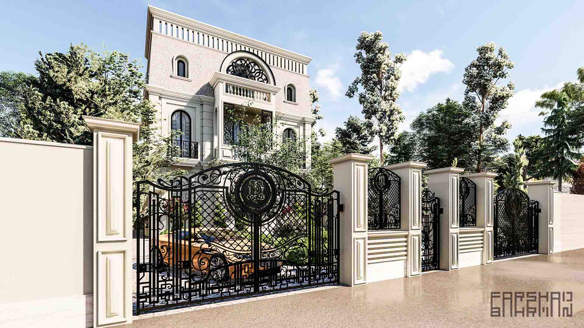 classic architecture villa design