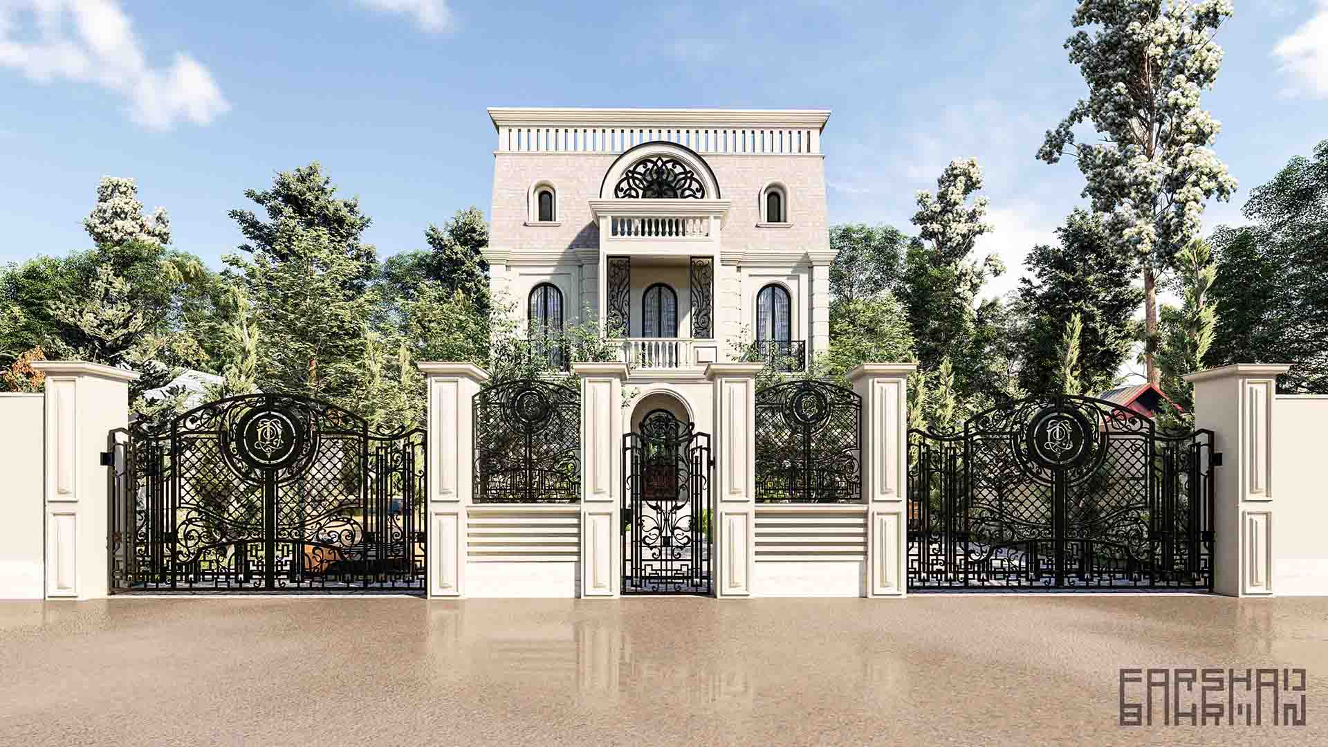 classic architecture villa design