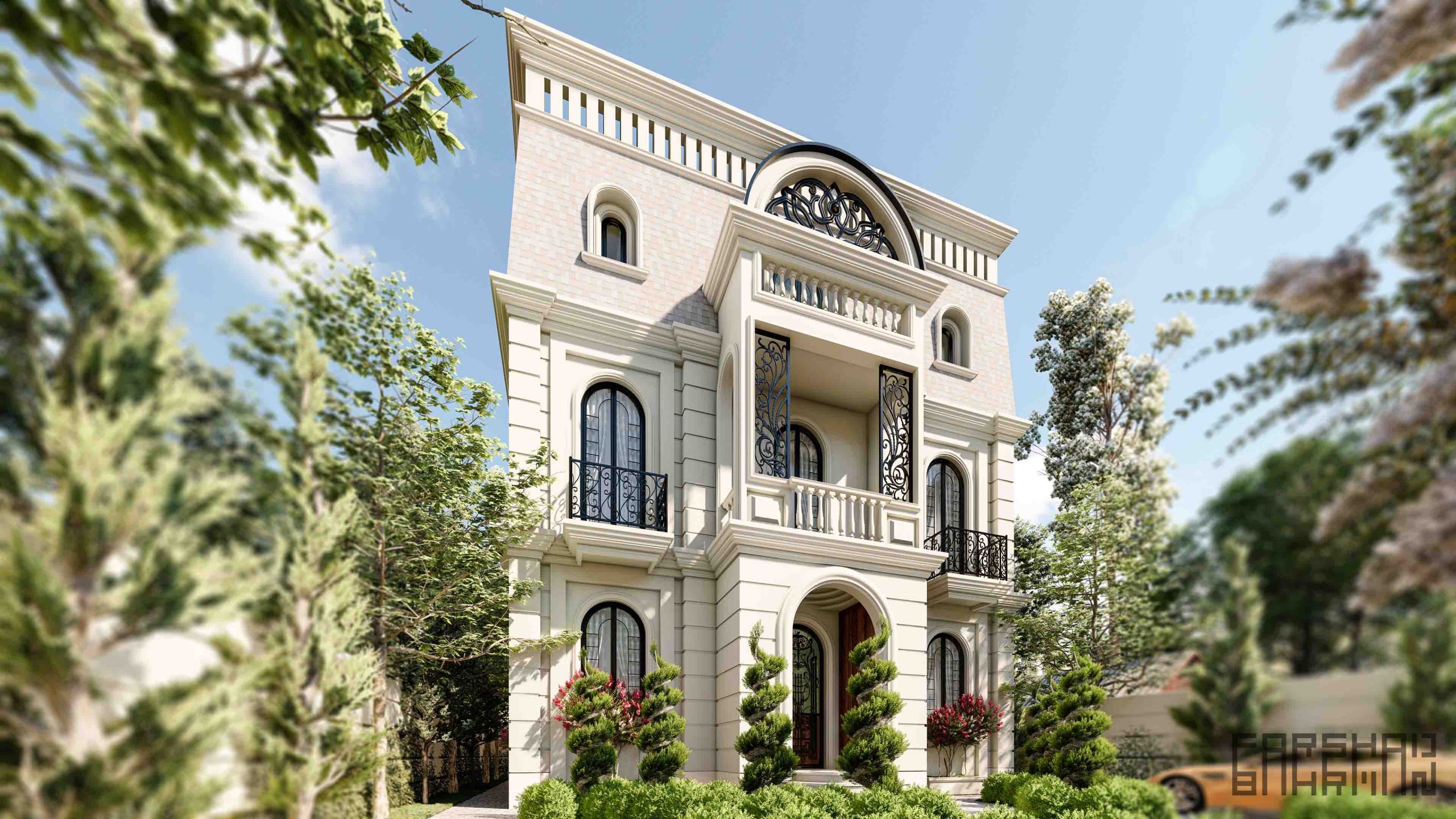 classic architecture villa design