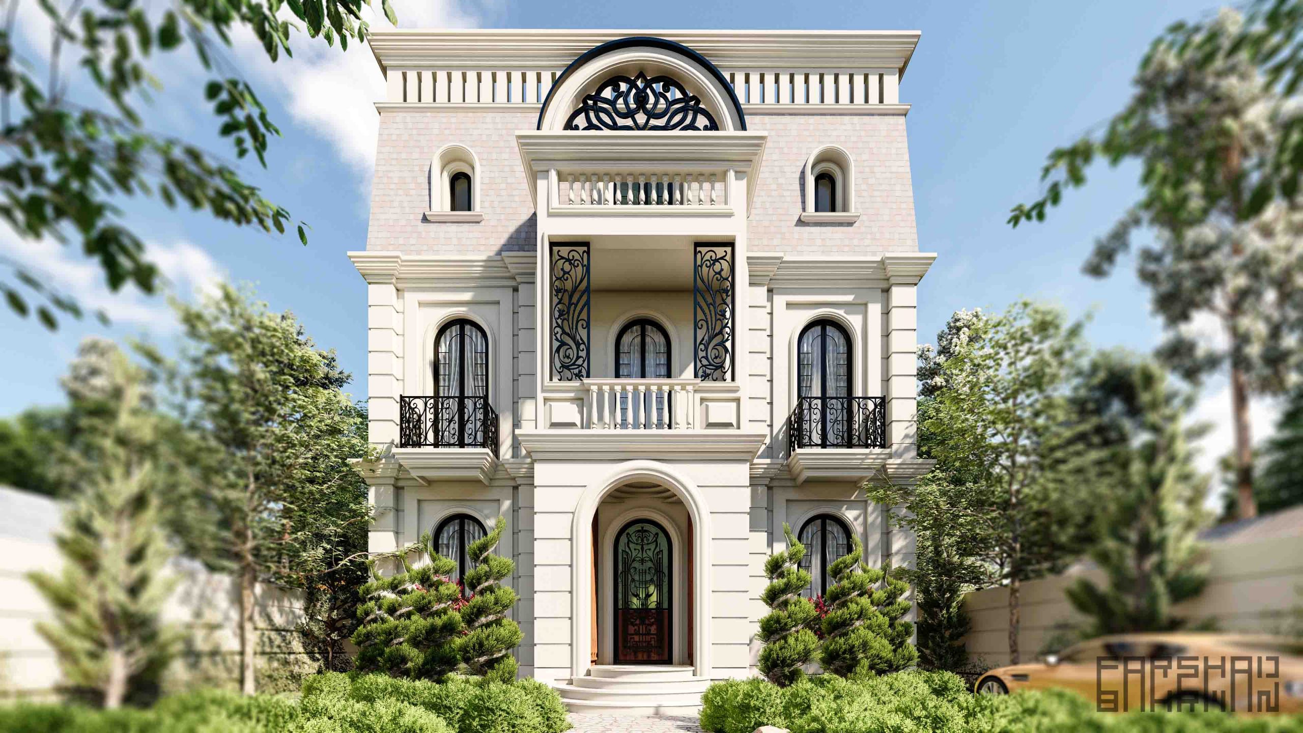 classic architecture villa design