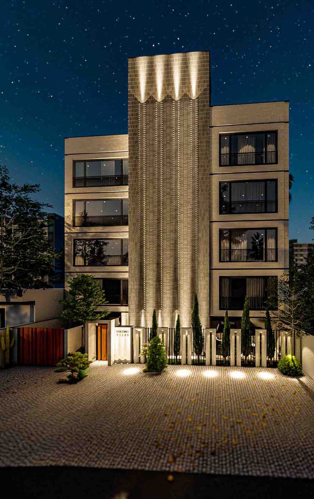 Modern Facade Brick Architecture Design