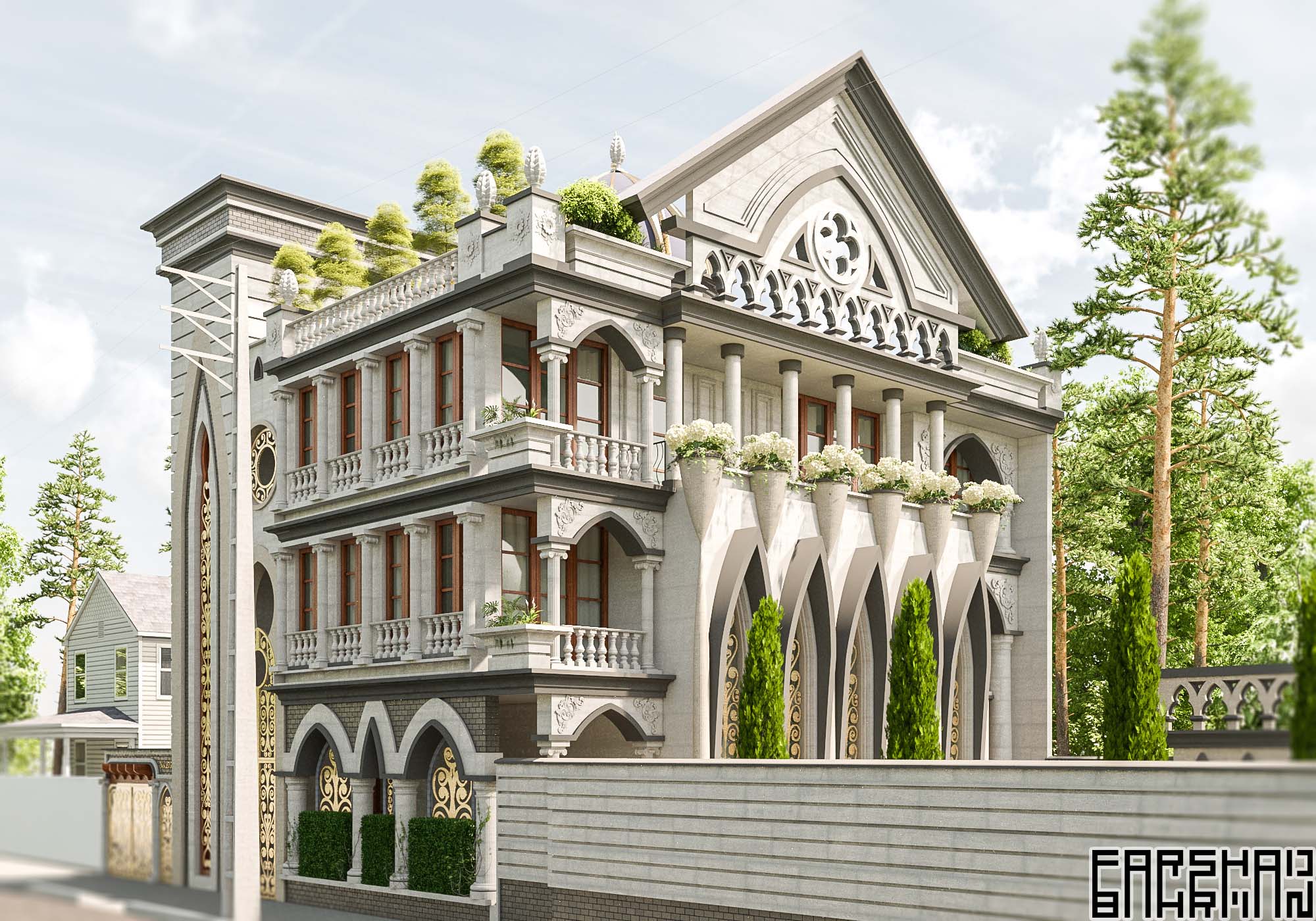 classic villa apartment interior exterior design architecture