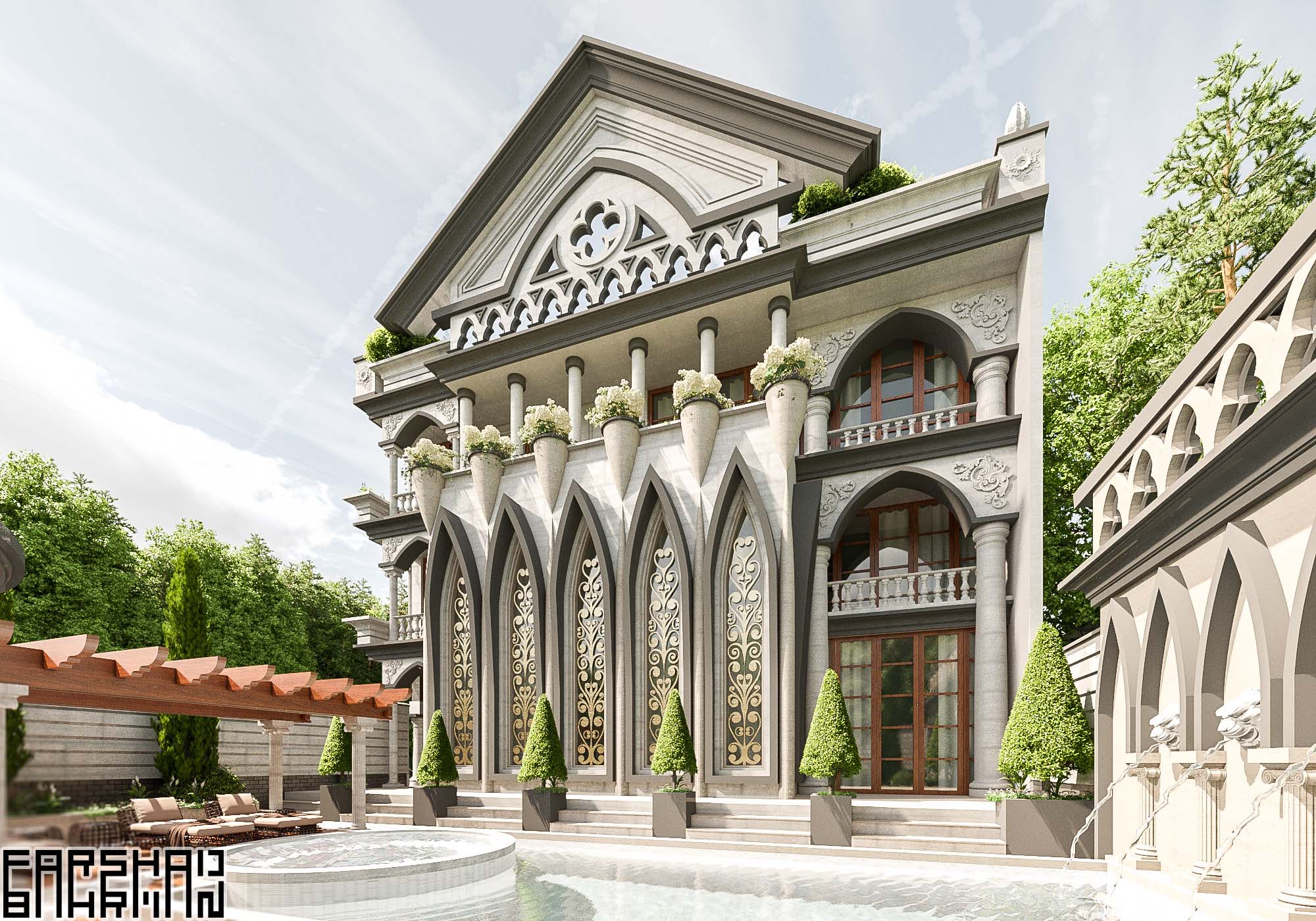 classic villa apartment interior exterior design architecture