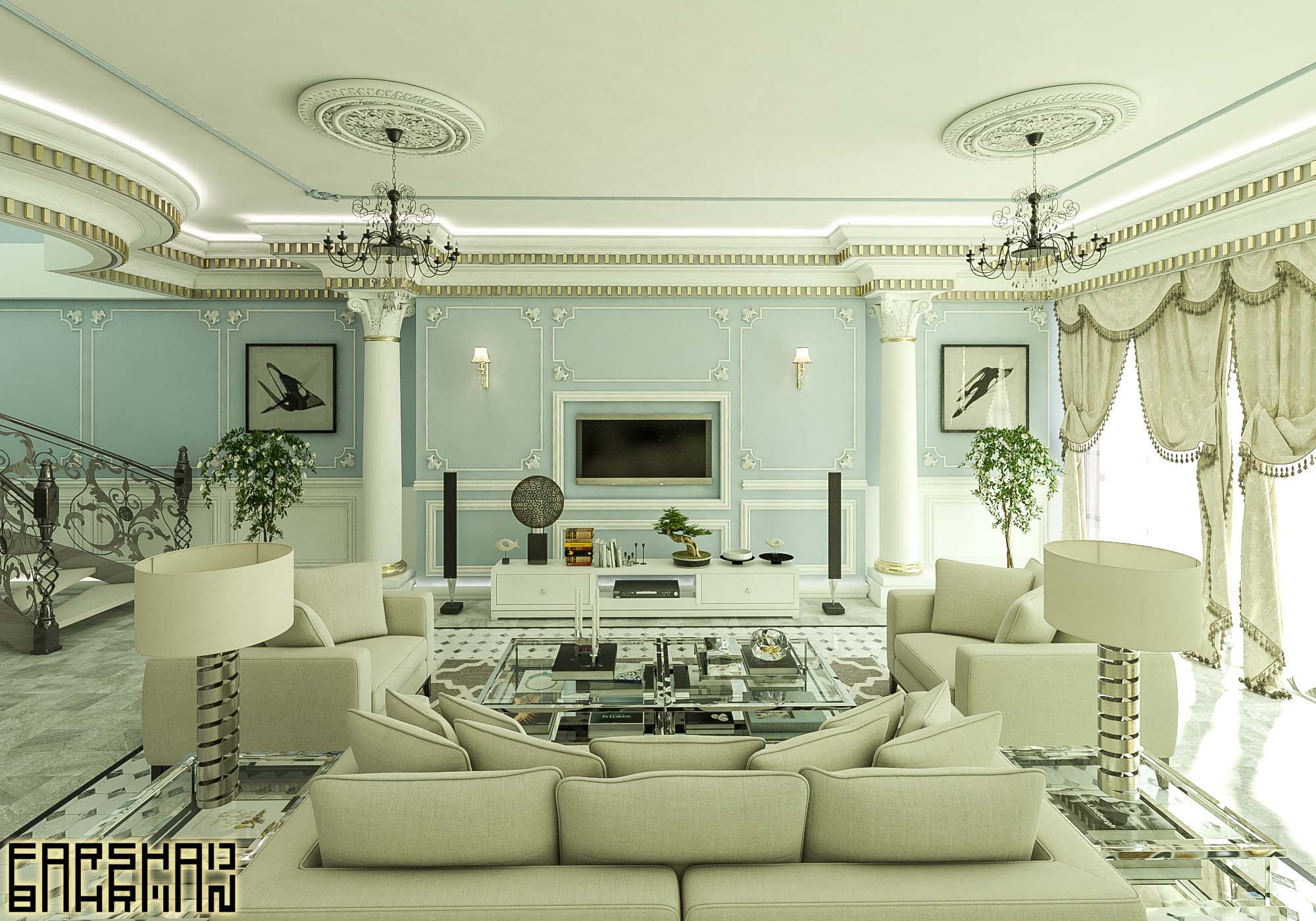 classic villa apartment interior exterior design architecture