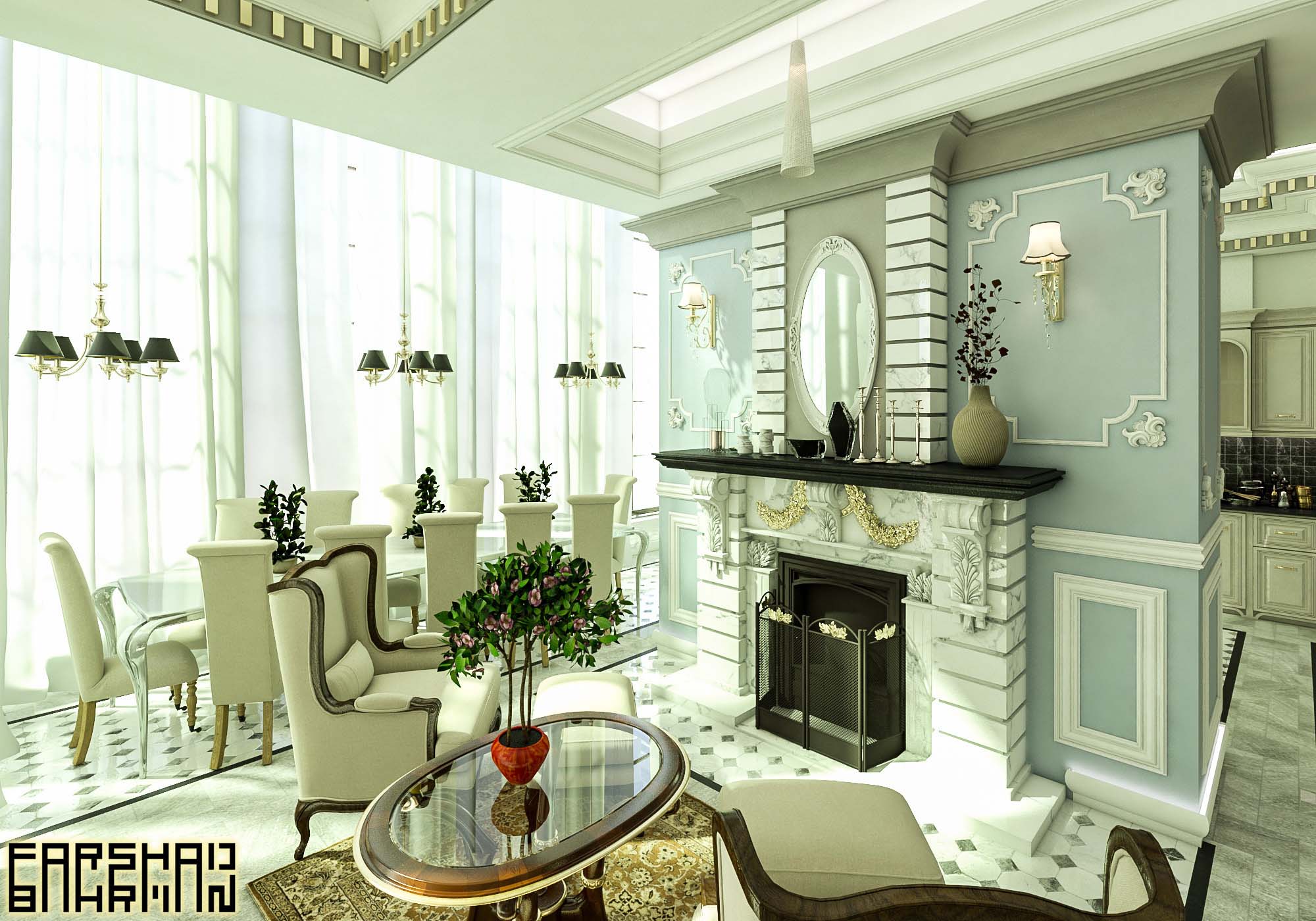 classic villa apartment interior exterior design architecture